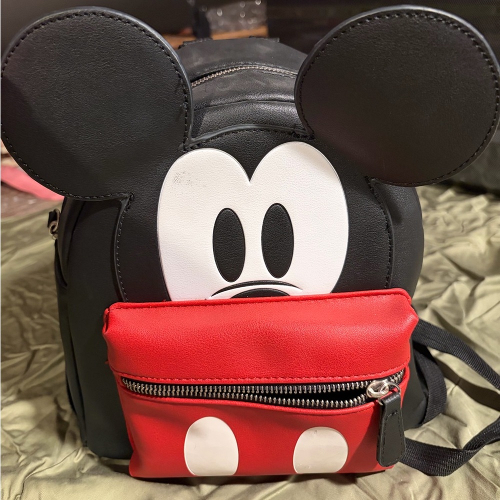 Mickey Mouse Mini Backpack with Red Pouch